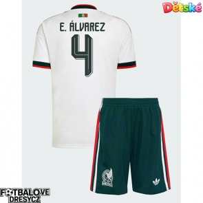 Mexiko Edson Alvarez #4 Dětské Venkovní dres komplet MS 2026 Krátký Rukáv (+ trenýrky)